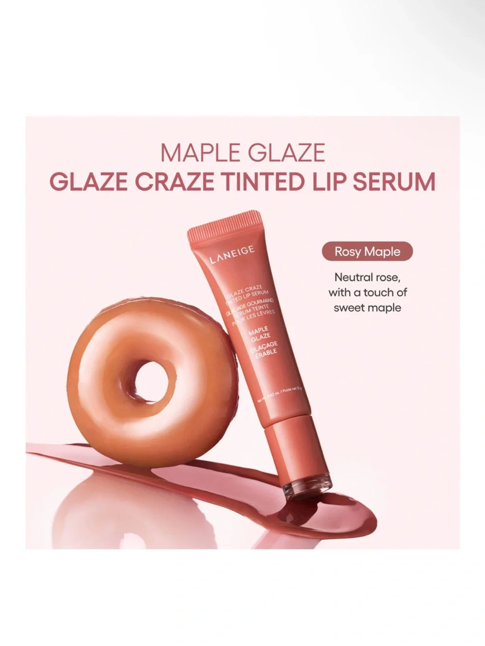 LANEIGE Glaze Craze Tinted Lip Serum — Maple Glaze